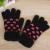 Female with Hearts Jacquard Plush Mouth Touchpad Sensible Gloves Wholesale Wool Keep Warm Touch Screen Gloves