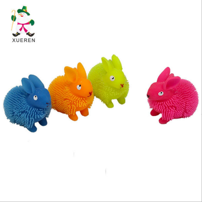 Manufacturers selling all kinds of dazzling flash super cute rabbit fur ball massage ball luminous luminous toy