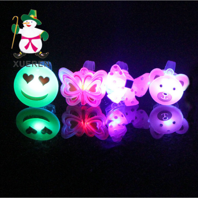 Super toy Halloween cartoon creative winter color luminous ring children colorful flash ring Festival