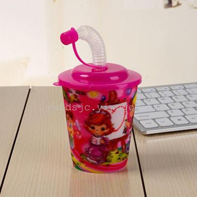 3D cup plastic cup advertising cup 400ML plastic cup can be customized cup