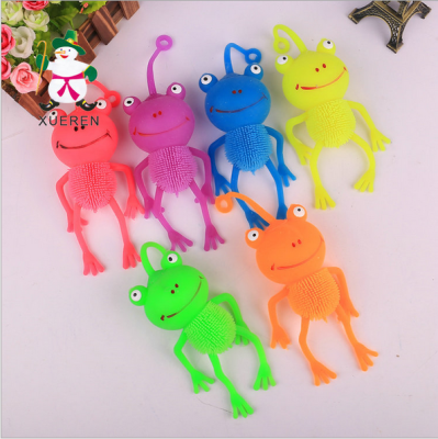 Factory direct light massage ball of light flashing luminous toy frog Maomao toys wholesale