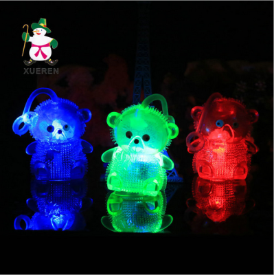 Factory direct selling stall bear children creative light-emitting whistle hand luminous toy wholesale