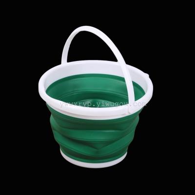 Silicone folding storage basket silica gel bucket 10L