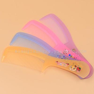 Cartoon Comb children's plastic Comb wholesale household transparent hair Comb