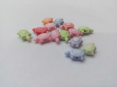 DIY plastic beads electroplating beads imitation pearl turtle dyed beads multi - color