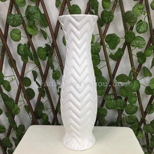 Simple Modern Style White Ceramic Vase Boutique Vase Ceramic Craft Home Decoration
