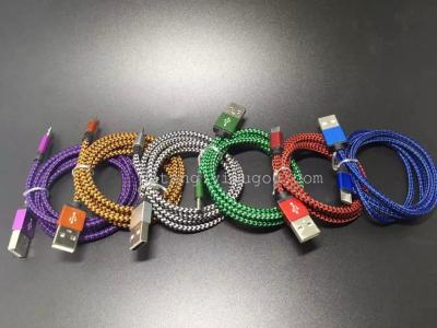 Aluminum alloy braided wire 1 meters i5 data line mobile phone charging line snake pattern aluminum alloy data line
