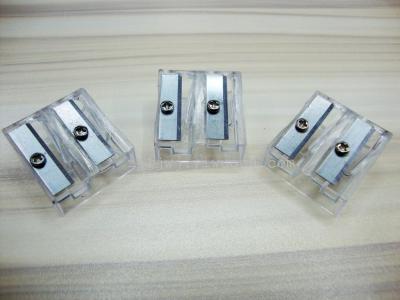 Transparent dual hole Sharpener Sharpener dual hole Pencil Sharpener wholesale