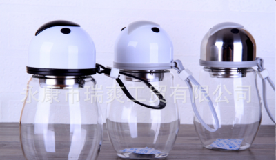 Glass Creative Cute Penguin Bottle Portable Filtering Tea Cup Men and Women Couple Water Cup for Office and Car Cup