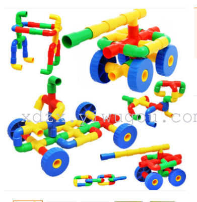 The kindergarten toy bricks desktop educational toy screw pipe bullet naughty Fort home