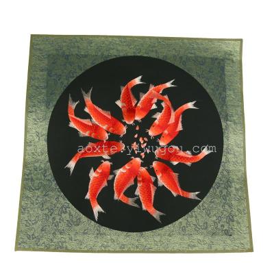 One can say that Yue has fish silk thread design of embroidery computer design