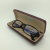 Rectangle Plaid Myopia Glasses Case Pressure-Resistant Glasses Case Iron Box in Stock Wholesale