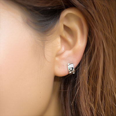 925 Silver Fashion Stud Earrings Women's Korean-Style Elegant Stud Earrings Rhinestone Ear Clip Factory Wholesale Direct Packaging Mixed Batch