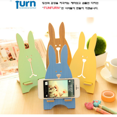 Creative Mobile Phone Holder Cartoon Usrvich Wooden Phone Bracket Usavich Mobile Phone Stand