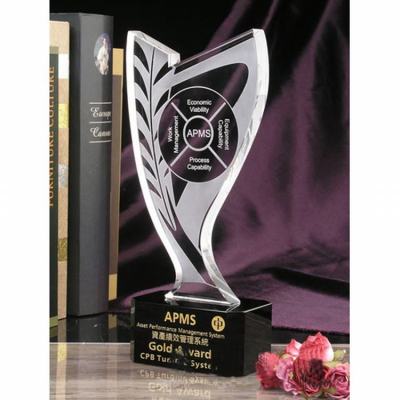 Crystal trophy pujiang Crystal trophy can be engraved with a number of optional