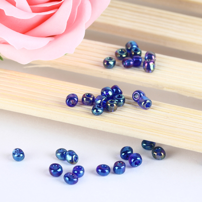 Loose beads DIY seven color beads AB color glass rice beads solid color beads