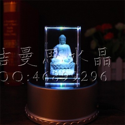 Crystal laser internal carved gifts pu river, manufacturers direct can be engraved words plus LOGO