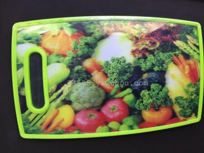 3D plastic wood chopping board, one side of 3D