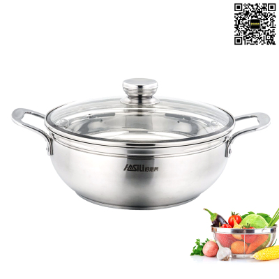 Stainless steel kitchen utensils, stainless steel tableware, hot pot, steam pot, steam pot, concentric circles, steam