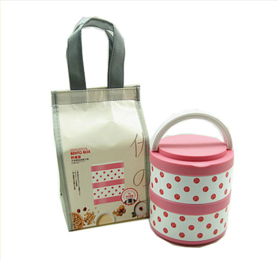 A multilayer stainless steel insulation barrels lunch box lunchbox.