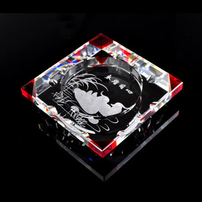 Pujiang multi-color crystal ashtray can add word with LOGO