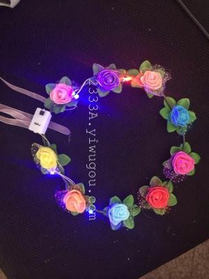 Coloured wreath with lamp