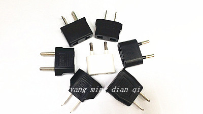 Small Conversion Plug round Plug Flat Plug Eight-Word Plug Black White
