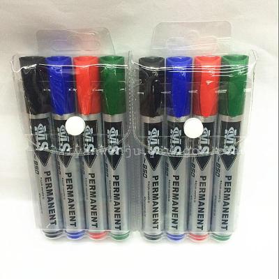 4-Color PVC Bag Oily Marking Pen Marker Pen Permanent Marker