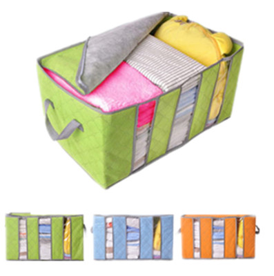 Cover bamboo charcoal storage box 65L non-woven fabric clothing and glove box storage box