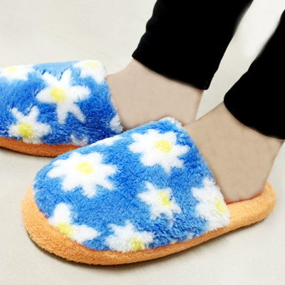 Home Furnishing warm cotton slippers winter guest couple home plush terry slippers.