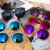 Reflective Sunglasses men and women fashion lovers star glasses retro tide colorful mirror sunglasses