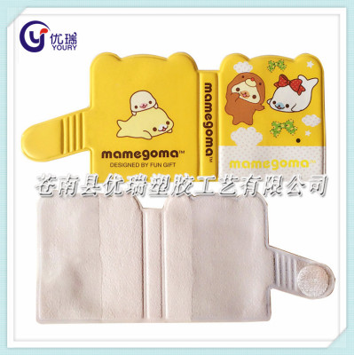PVC soft film cover cartoon PVC small book leather cover pen notepad.