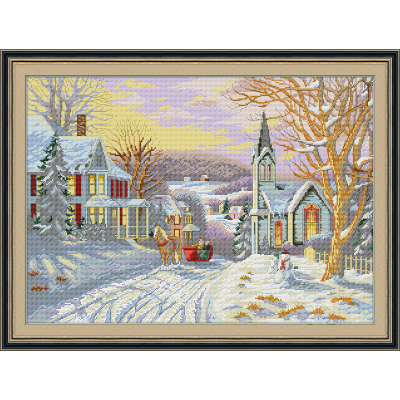 Arts and crafts DIY printing cloth new material package cross stitch winter evening 0881