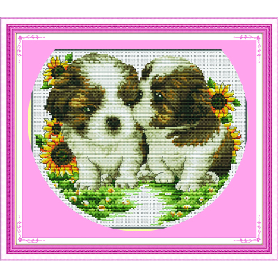 Cross stitch wholesale material package DIY fabric arts and crafts small partner 0685 two