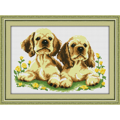 Wholesale printing cross stitch handmade crafts two hand in hand 0986