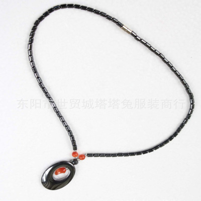 Manufacturer direct sale pendant black choledolite necklace styles pendant magnet necklace magnetic therapy protection