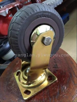 Flat car wheel with brake pad flat car wheel
