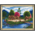 Cross stitch DIY fabric material package new living room River home 1012