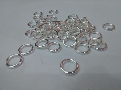 Manual beads electroplating silver ring accessories factory direct shot ring series ABS beads