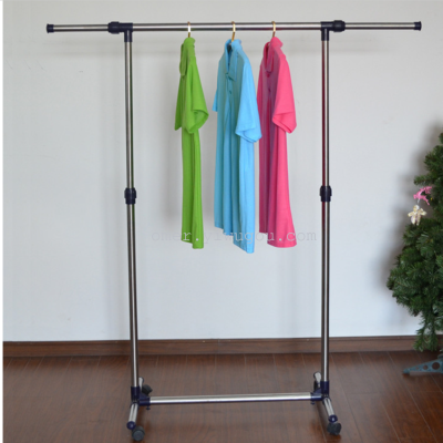 All Stainless Steel Single and Double Poles Clothes Drying Rack Indoor Balcony Lifting Drying Rack Folding Floor Stretchable Clothes Airing Rack