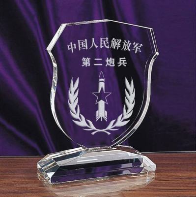 The Army memorial crystal trophy excellent soldier memorial crystal trophy