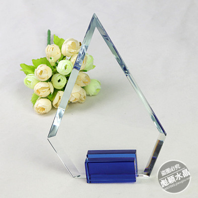 Crystal cup customized crystal souvenir lettering irregular triangle