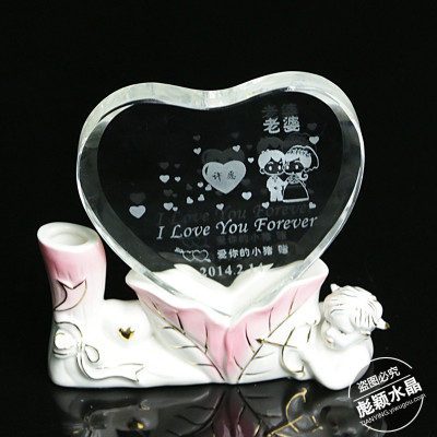 Ceramic crystal personality custom medals love gift LOVE cup custom
