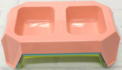Multi-color plastic pet bowl dog bowl cat bowl dog food bowl water bowl dog supplies