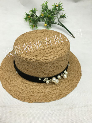 Korean version bow hat pearl hat
