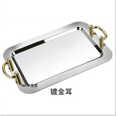 Hotel Supplies Square Mirror Plate Hotel European High-End Fruit Plate Tray Buffet Plate
