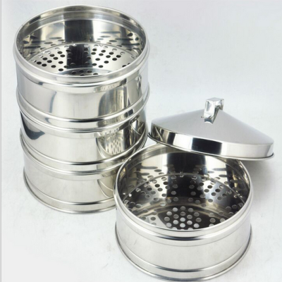 Hotel Supplies Heightened Punching Steamer Small Steamer Stainless Steel Steamer