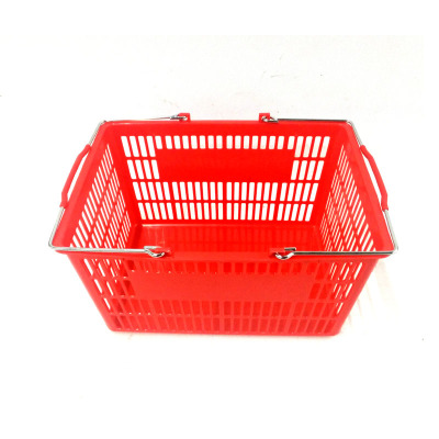 Fruit basket, hand basket thickened plastic storage basket supermarket shopping basket basket basket portable storage