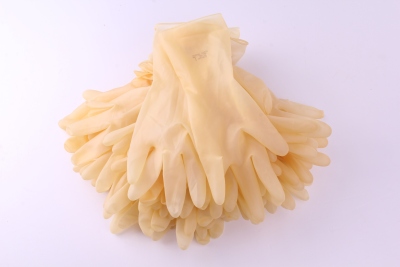 The Disposable yellow beef jerky gloves