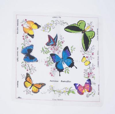 Clothing accessories Women Baby 28cm cotton animal pattern printing handkerchief 